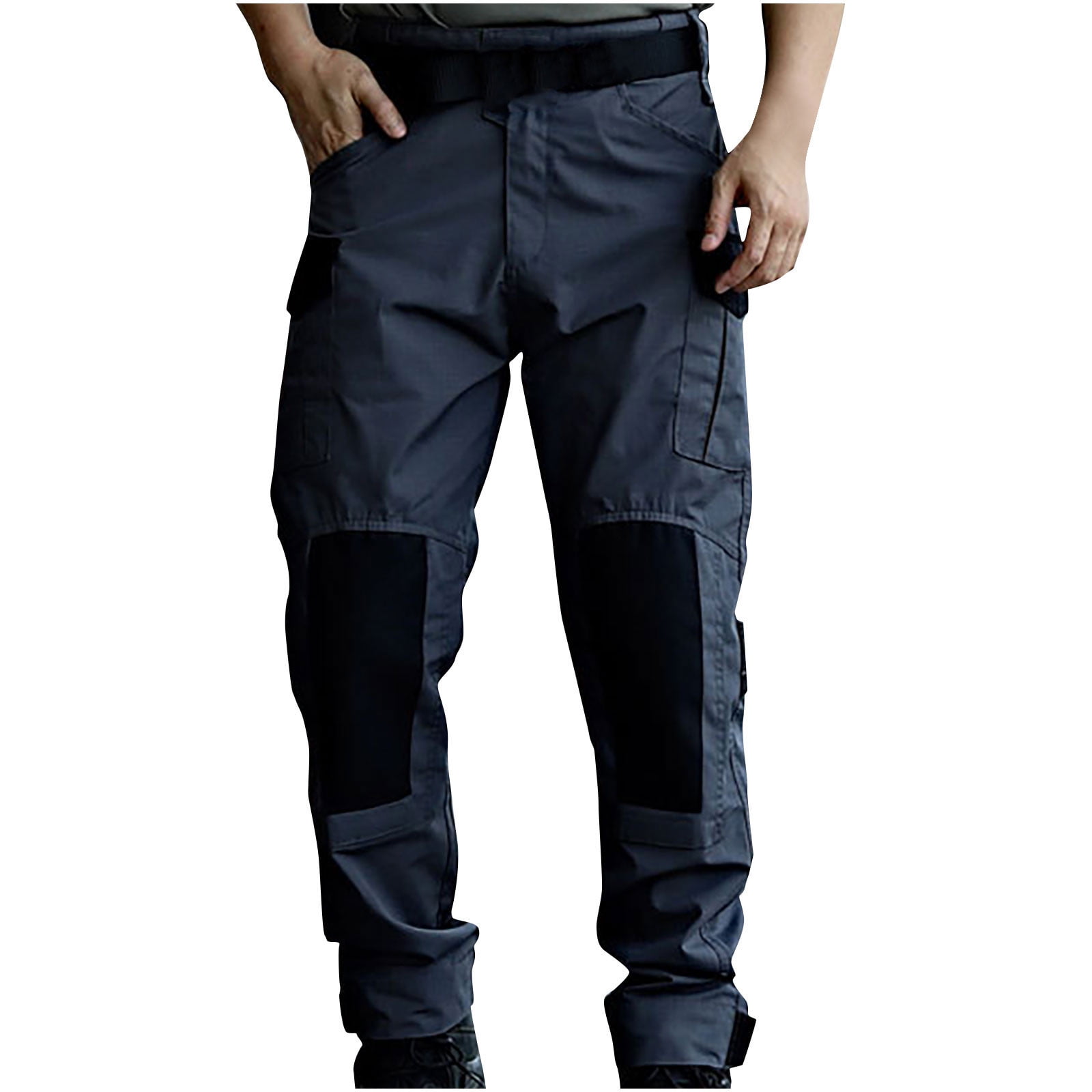 BVnarty Men's Tactical Pants Military Army Combat Cargo Pants Multi-Pockets Stretch Trousers for Outdoor Hiking Camping Gray L