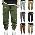 BVnarty Mens Caro Pants Casual Athletic Work Hiking Joggers Elastic