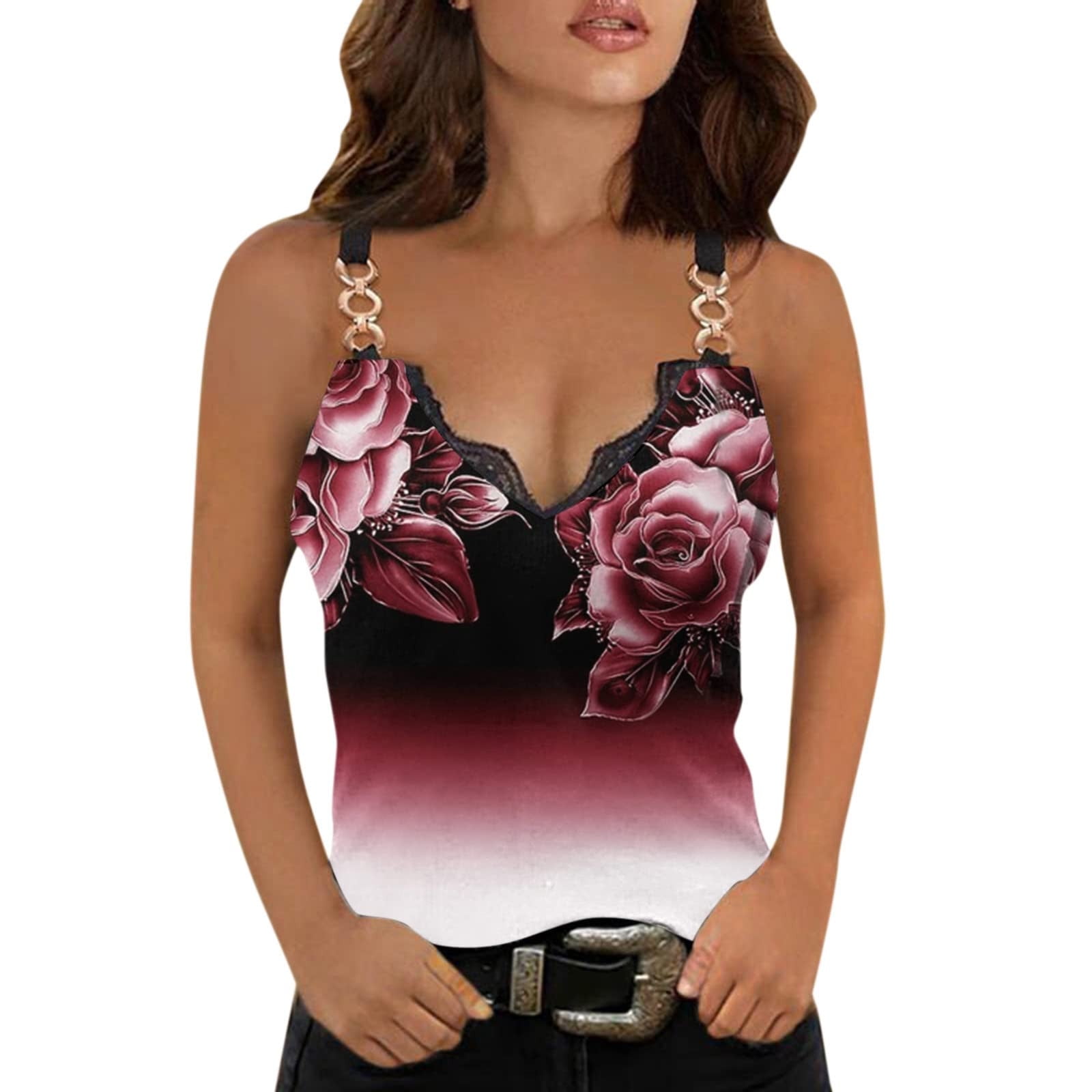 BVnarty Women's Camisole Summer Crop Tops Vacation Ladies Clothes