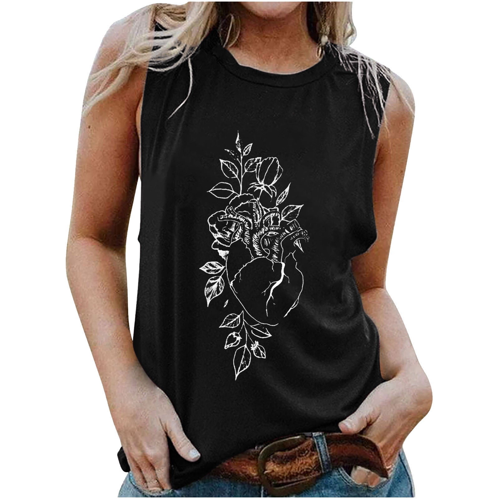 MNBCCXC Sleeveless Shirts Women Tank Tops Camisole For Women Plus Size  Womens Tank Tops Loose Fit Dressy Lightning Deals Sales Today Ofertas De  Hoy Flash Sales Today Deals Prime Clearance