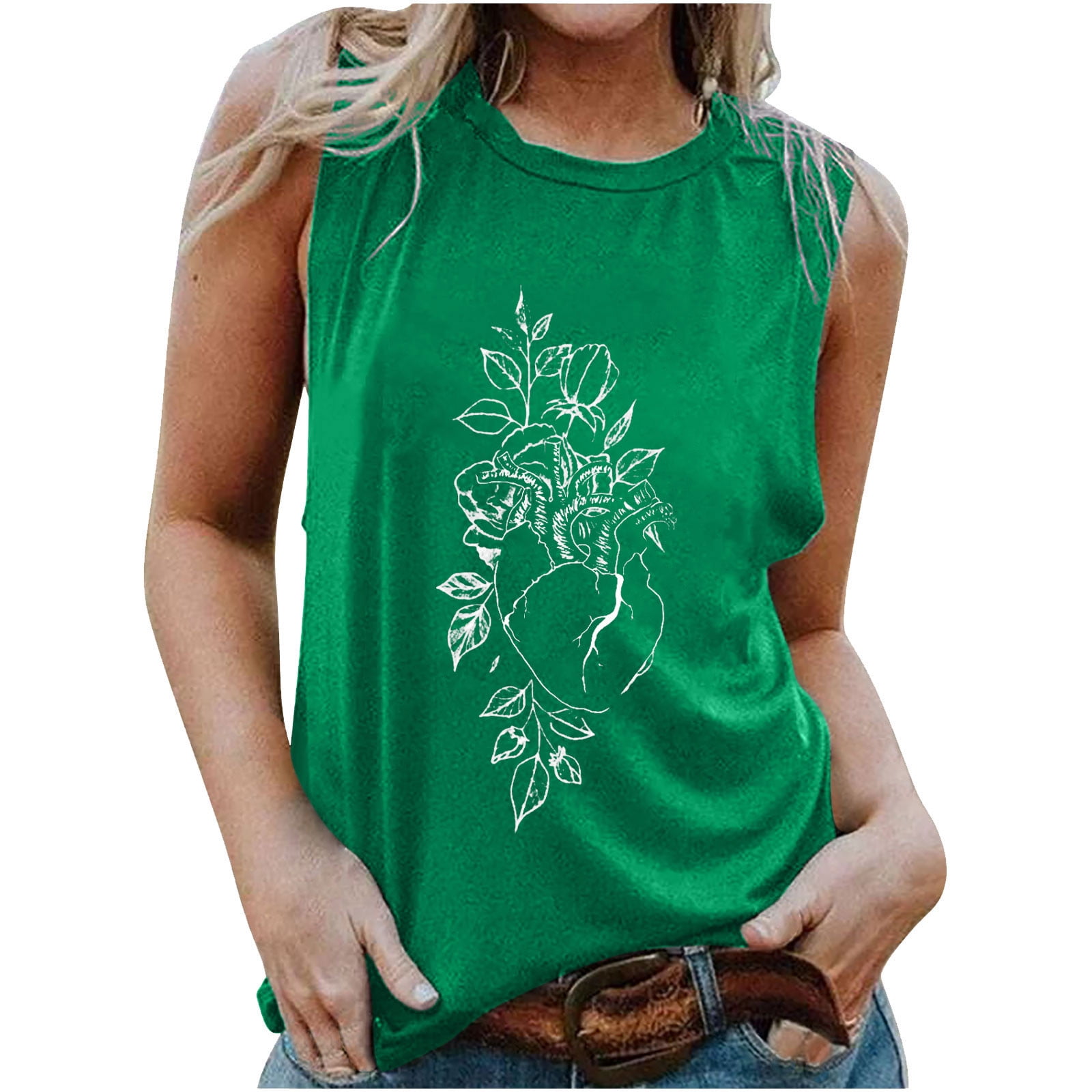 BVnarty Women s Cute Graphic Tank Tops Clearance Scoop Neck