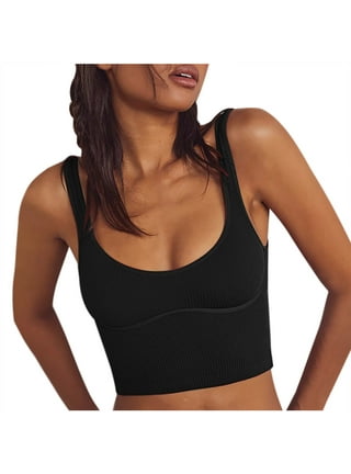 Black spaghetti strap crop top 2025