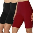 thumbnail image 1 of BVnarty Women's Summer High Waist Yoga Shorts Biker Shorts Stretch Soft Athletic Gym Biking Shorts Biker Tummy Control Workout Running Sports Spandex Biker Shorts Wine XXL, 1 of 1