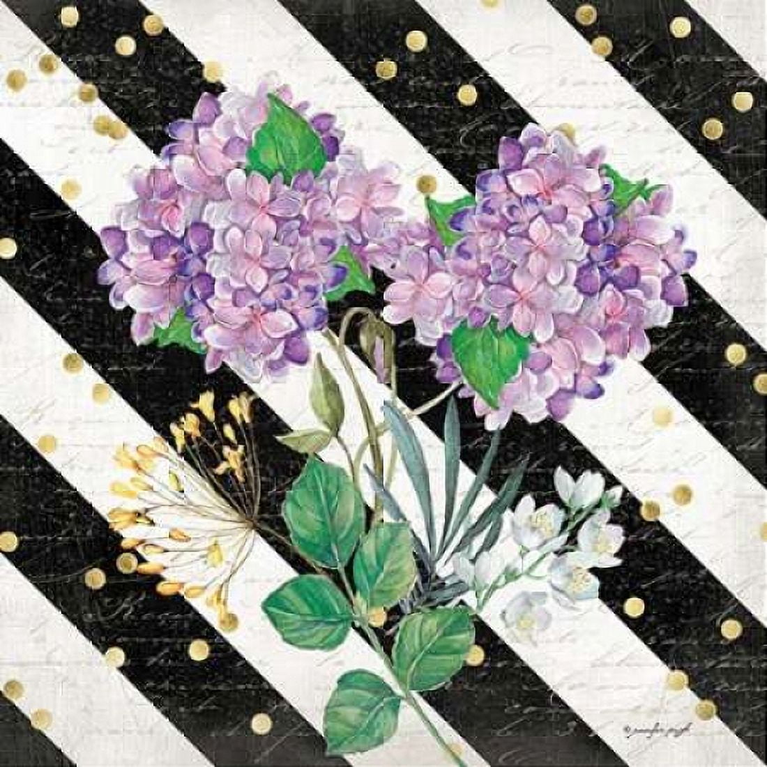 BW Floral III Canvas Art - Jennifer Pugh (24 x 24)