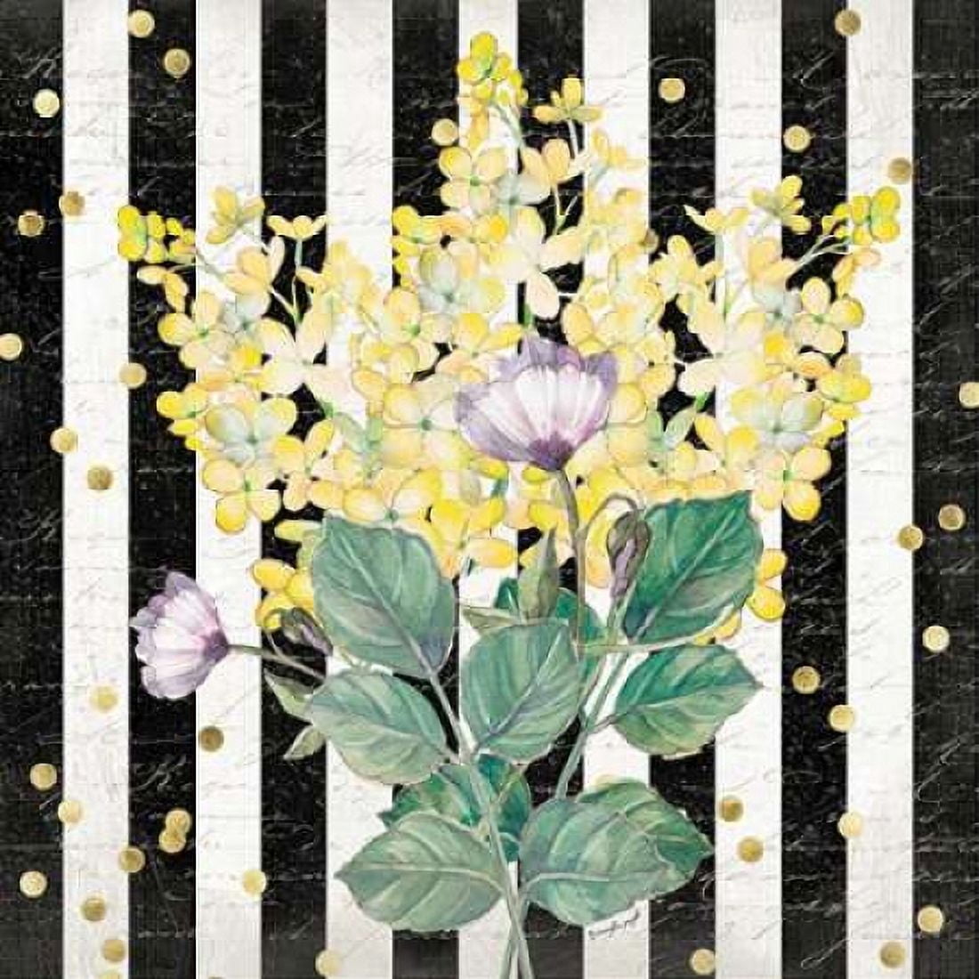 BW Floral IV Canvas Art - Jennifer Pugh (24 x 24)