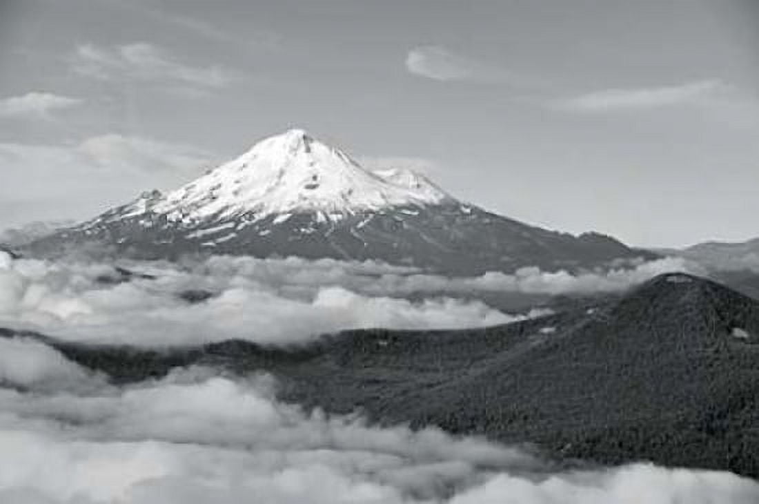 BW Mt Shasta Canvas Art - Brian Kidd (20 x 28)
