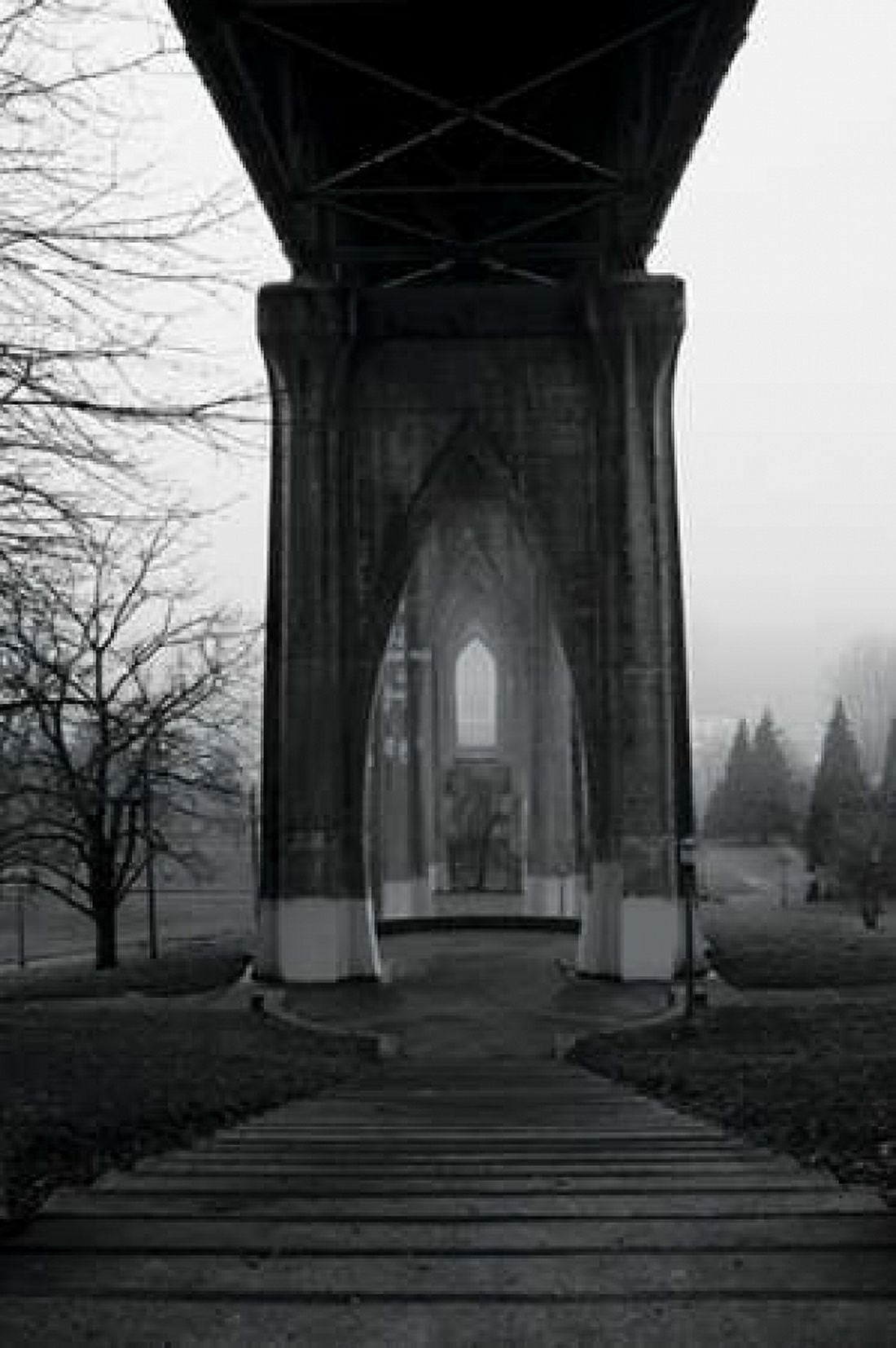 BW St Johns Arches VI Canvas Art - Erin Berzel (12 x 18)