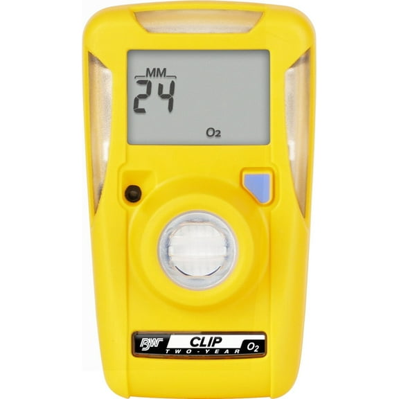BW Technologies BWC2-X BW Clip Single Gas O2 Monitor, 19.5/23.5, Yellow