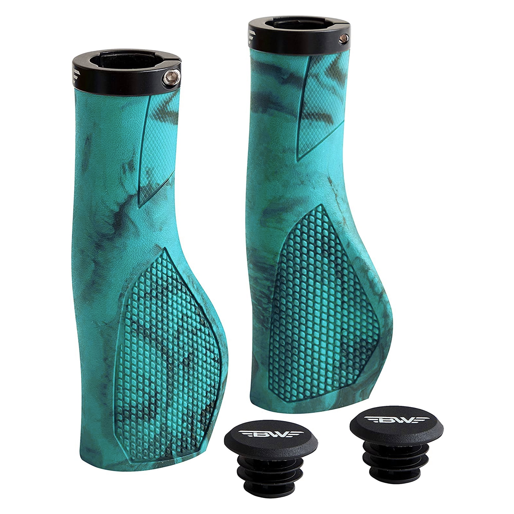 Green Top Mountain Bike Grips ODI Rogue Lock On Mountain Bike