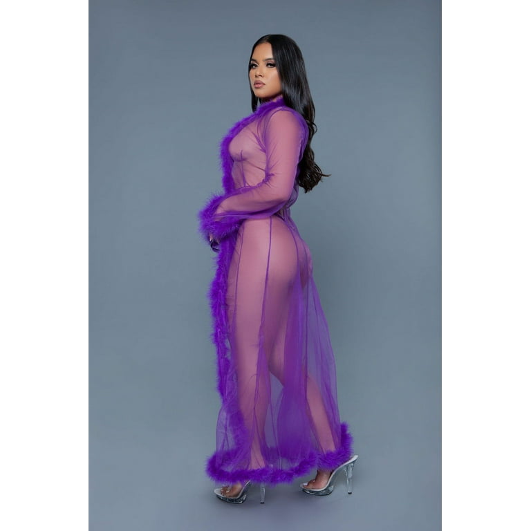 BW1650VI Marabou Robe Walmart
