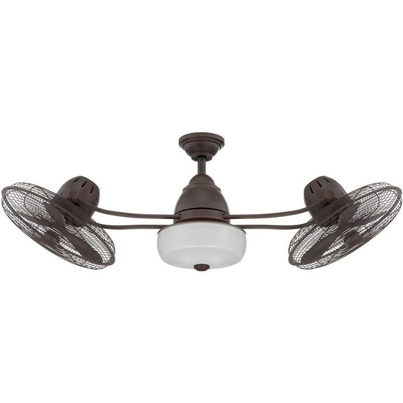 BW248AG6-Craftmade Lighting-Bellows II - 48 Inch Dual Head Ceiling Fan-Aged Bronze Textured Finish