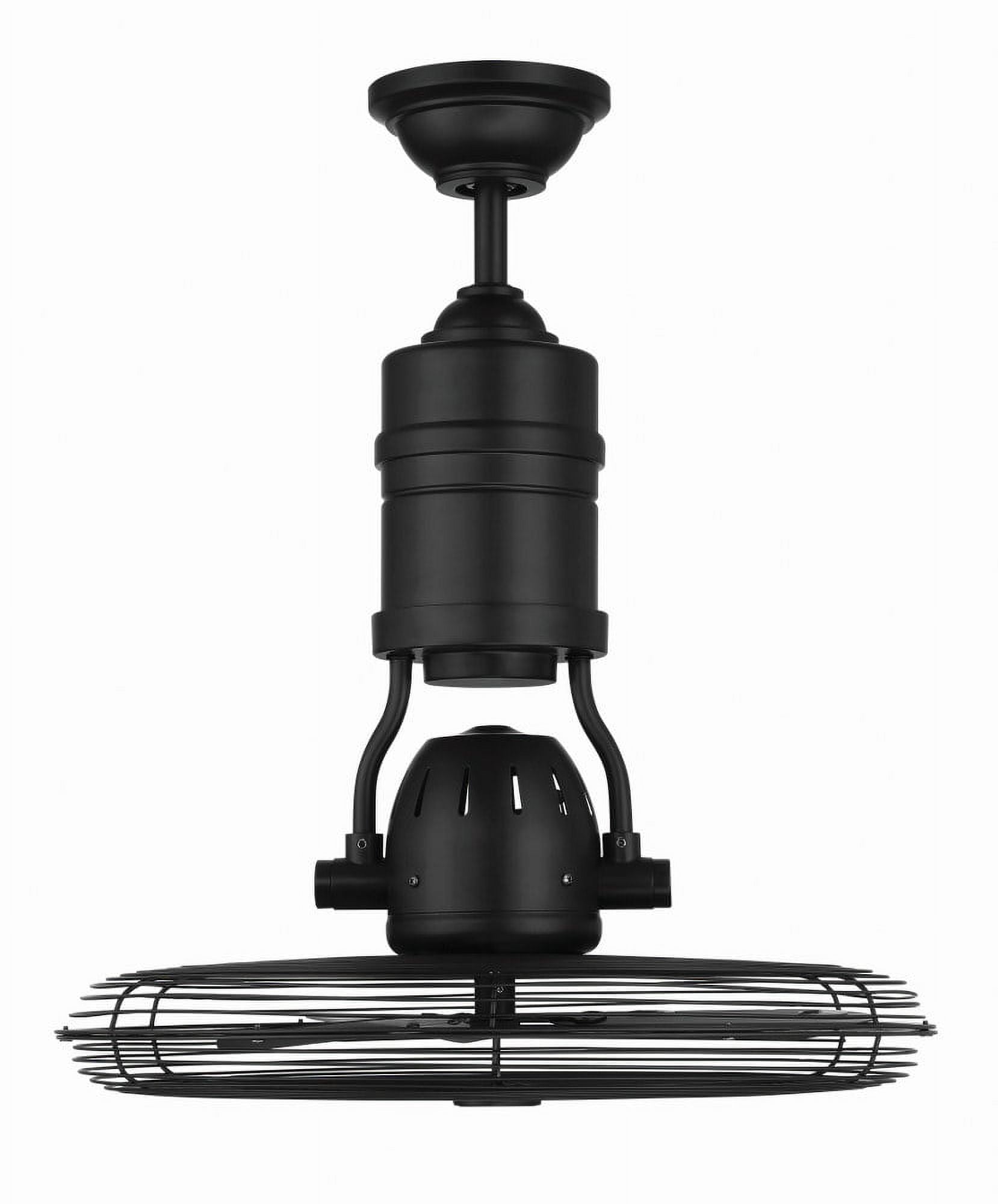 Bellows III 18'' Flat Black Industrial Ceiling Fan with Remote
