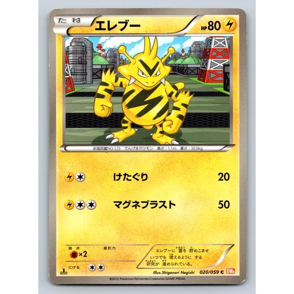 BW6: Cold Flare Electabuzz Regular Common Japanese 1st Edition #020/059