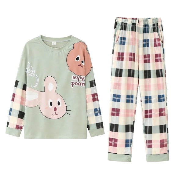 BWASD 2 Piece Pajamas for Women Set 2PC Casual Cute Soft Comfy Long Sleeve Sleepwear Pjs Matching Sets Loungewear Nightwear Fall Winter Daily L Size