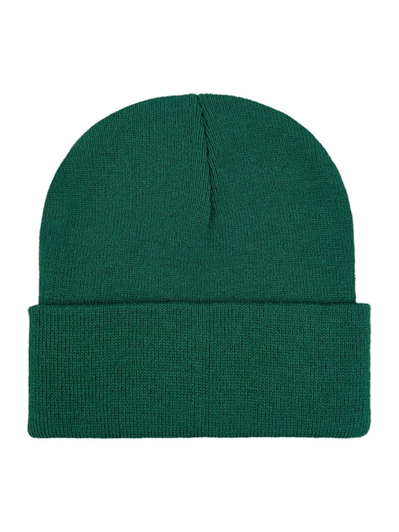 Beanie Winter Knitted for Women Men Classic Double Layer Hats Thick Daily Soft Cuffed Ski Stocking Cuffed Skull Cap Multicolor