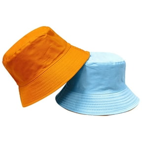 BWASD Fisherman Hat Womens Mens Casual Beach Light Plate Sun Caps Basin Solid Color Bucket Caps UV Protection for Outdoors All Season Fashion Orange