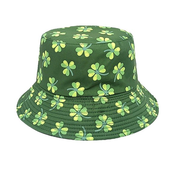 BWASD Fisherman Hat Womens Mens Casual Beach Light Plate Sun Caps Shamrock Basin Bucket CapsUV Protection for Outdoors All Season Fashion Green