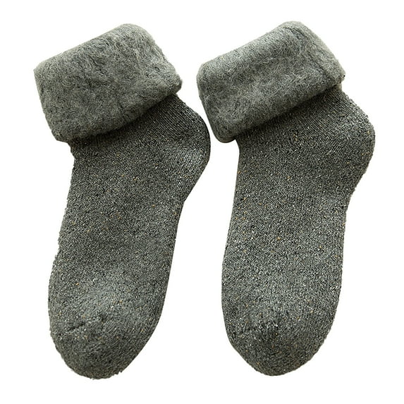 BWASD Fuzzy Socks for Women Shiny Microfiber Sleeping Socks Thick Cozy Warm Soft Plush Slipper for Winter Gifts Gray