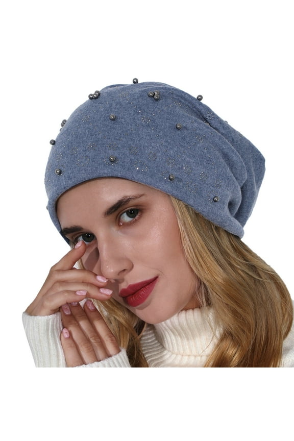 Lightweight Knitted Beanie for Men & Women Thin Breathable Skull Cap Cuffed Uni Stretchy Outdoor Running Casual Hip Hop Slouchy Ski Hat Blue