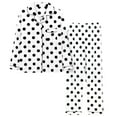 thumbnail image 1 of BWASD Pajamas for Women Set Long Sleeve Button Down Sleepwear Loungewear Soft Polka Dot Print Casual Front Shirt and Pant Silver XXL Nightwear Set, 1 of 2