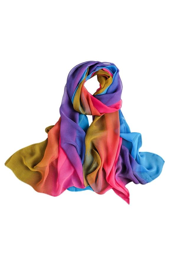 Scarf for Women Fashion Lightweight Print Floral Flower Pattern Temperamen Large Thin Sunscreen Shawl and Wraps for Spring Outdoor Dark Blue