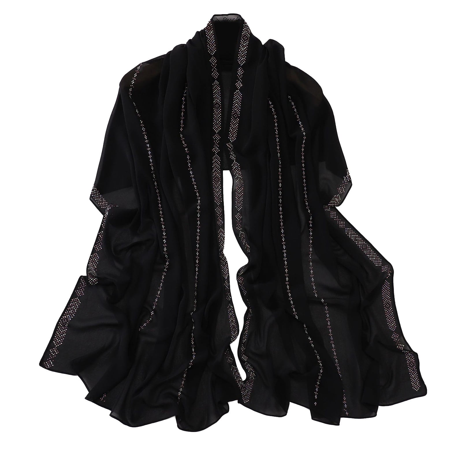 BWASD Scarf for Women Lightweight Solid Color Muslim Ethnic Hijab Large ...