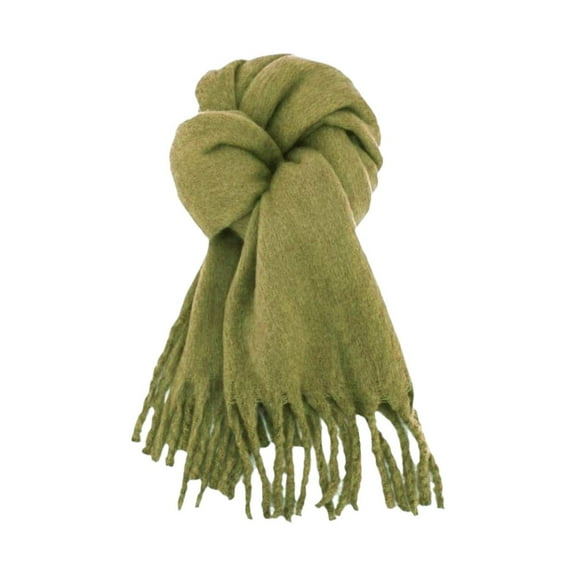 BWASD Scarf for Women Men Solid Color Lightweight Large Blanket Soft Warm Wrap Shawl with Fringe Fashion Blanket Scarves Gifts Winter Spring Green