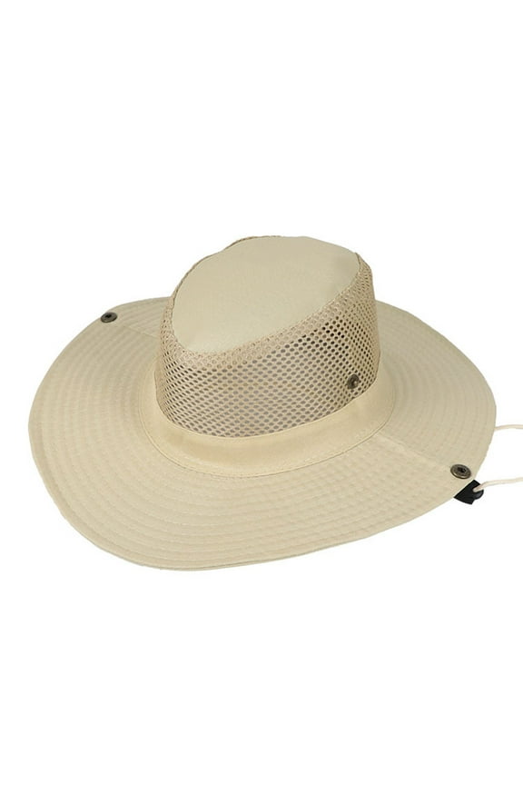 Sun Hats for Women Solid Color Breathable Sunshade Tourism Cap UV Protection Wide Brim Mesh Beach Hat Travel Fashion Accessories for Beige