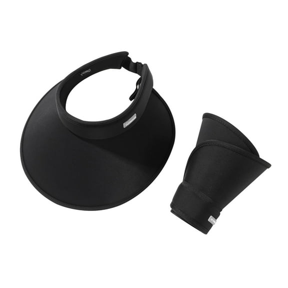 BWASD Sun Hats for Women Solid Color UV Protection Wide Brim Beach Mesh Hat Breathable Sunshade Tourism Fisherman Cap Travel Outdoor With Ponytail Hole Black