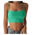 thumbnail image 1 of BWASD Tank Tops for Women Adjustable Spaghetti Straps Camisoles Soft Stretchy Sleeveless Cropped Tank Top Lightweight for Summer Casual Wear XL Size, 1 of 6
