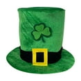 thumbnail image 1 of BWASD Top Hat for Women Men Clover Printed Wide Brim Hats Shamrock Green Caps St. Patrick's Day Costume Irish Party Accessory Green, 1 of 5