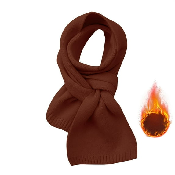 BWASD Winter Knit Scarf for Women Men Casual Solid Color Shawl Wraps Oversized Long Soft Warm Windproof Cable Fashion Outdoor Outfit Brown