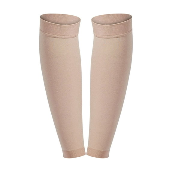 BWASD Women & Men 20-34mmHg Stock Footless Calf Thigh Length for Leg Splint Swelling Varicose Veins Beige XL Support Athletic Running Cycling