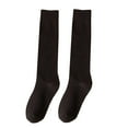 thumbnail image 1 of BWASD Women's Socks Extra Thick Warm Solid Color Blend Soft Odor Proof Casual Fashion Everyday Wear Autumn Winter Knee High Calf Sock Black, 1 of 7