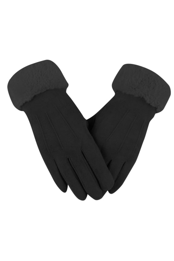 Women's Winter Warm Touch Screen Glove Fleece Lined Stocking Stuffers for Women Gifts Black