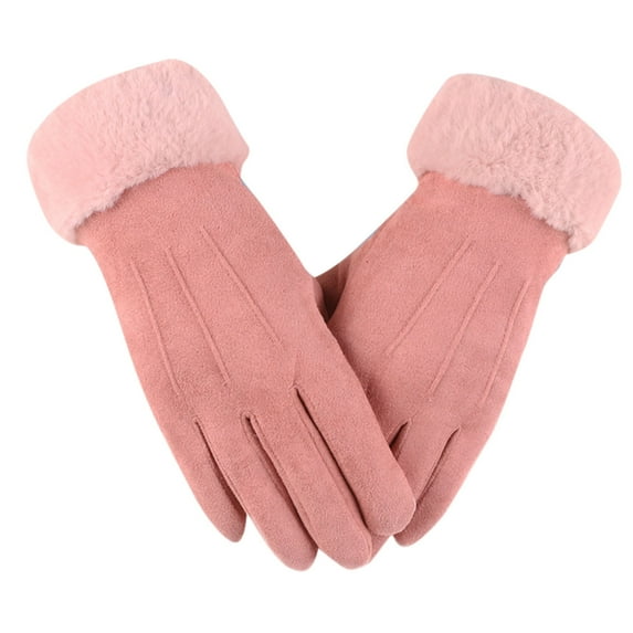 LSQii Women's Winter Warm Touch Screen Glove Fleece Lined Stocking Stuffers for Women Gifts Pink