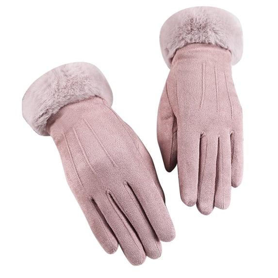 LSQii Women's Winter Warm Touch Screen Glove Fleece Lined Stocking Stuffers for Women Gifts Pink