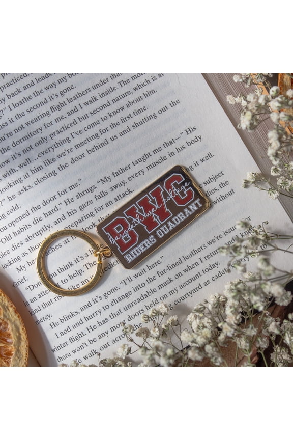 BWC Basgiath War College Hard acrylic Keychain | Fourth Wing Merch | Licensed | Bookish Keychain | Fantasy Reader Gifts | Dragon Lover (1 keychain)