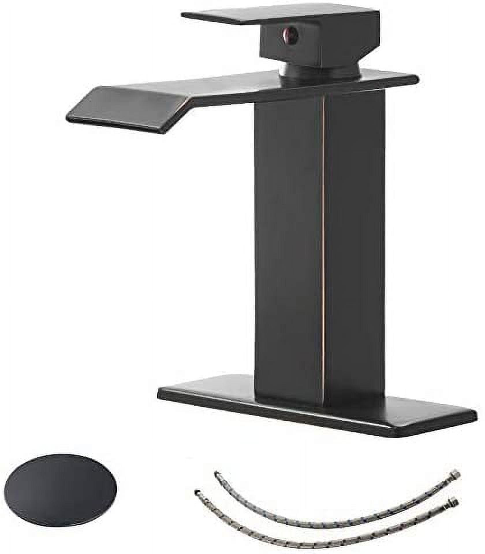 Oil Rubbed Bronze Modern Waterfall Single Hole Bathroom Faucet