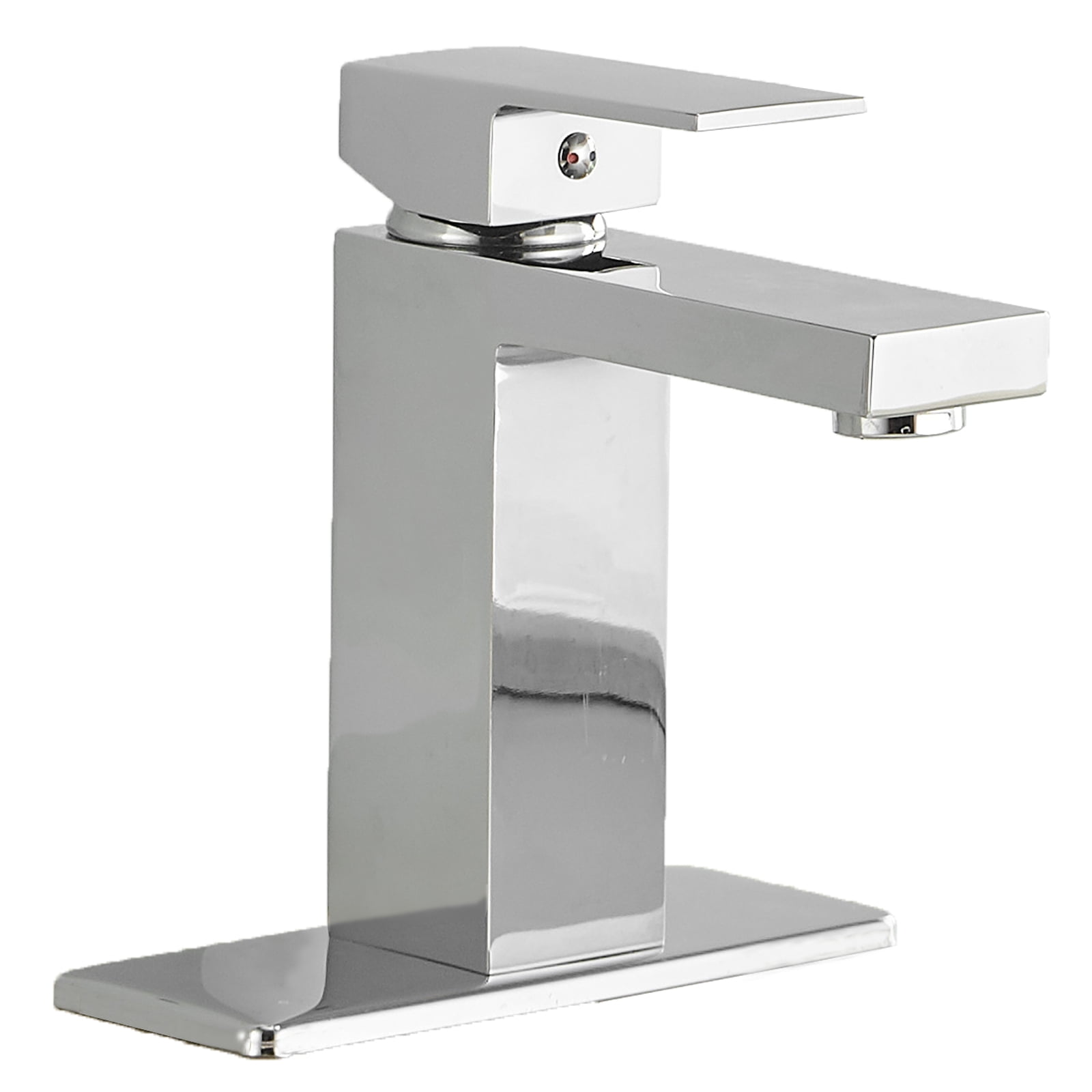 Polished Chrome Single Handle Low-Arc Bathroom Faucet