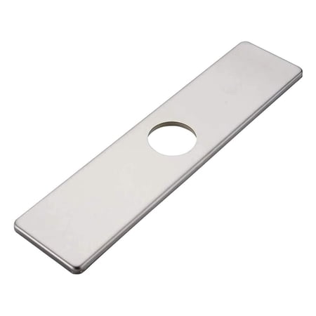 BWE Faucet Cover Sink Hole Deck plate 10 Inch for 1 or 3 Hole Black Bathroom or Kitchen Sink Faucet Oversized Escutcheon Plate Vessel Vanity Basin Sink Stainless Steel Plate Square Modern