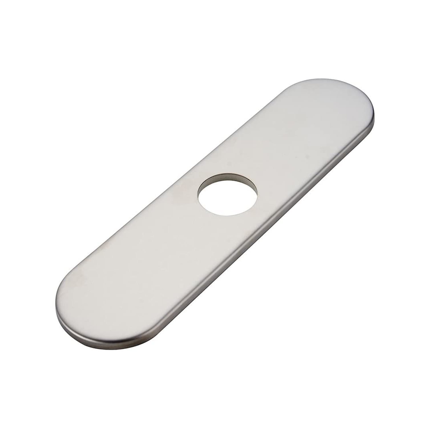 BWE Faucet Cover Sink Hole Deck plate 10 Inch for 1 or 3 Hole Brushed Nickel Bathroom or Kitchen Sink Faucet Oversized Escutcheon Plate Vessel Vanity Basin Sink Stainless Steel Plate Square Modern