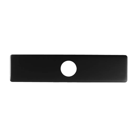 BWE Faucet Cover Sink Hole Deck plate 10 Inch for 1 or 3 Hole Black Bathroom or Kitchen Sink Faucet Oversized Escutcheon Plate Vessel Vanity Basin Sink Stainless Steel Plate Square Modern