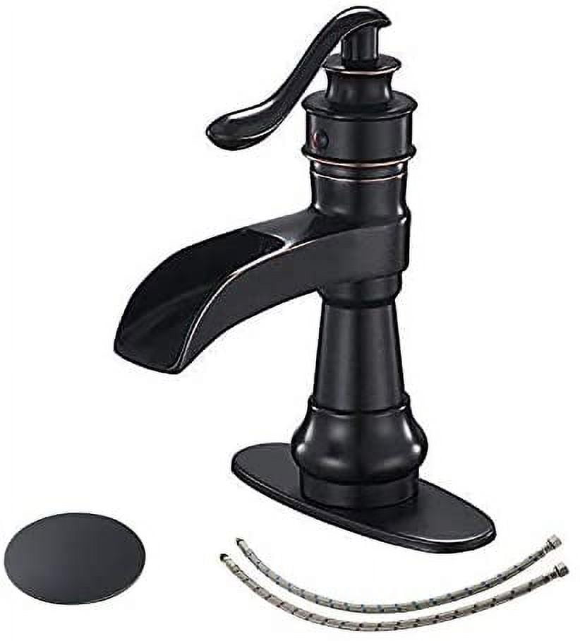 Oil Rubbed Bronze Single Handle Waterfall Bathroom Faucet