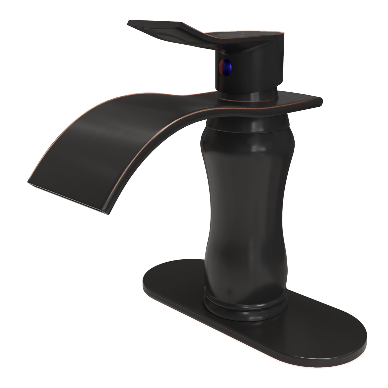 Oil Rubbed Bronze Single Handle Waterfall Bathroom Faucet