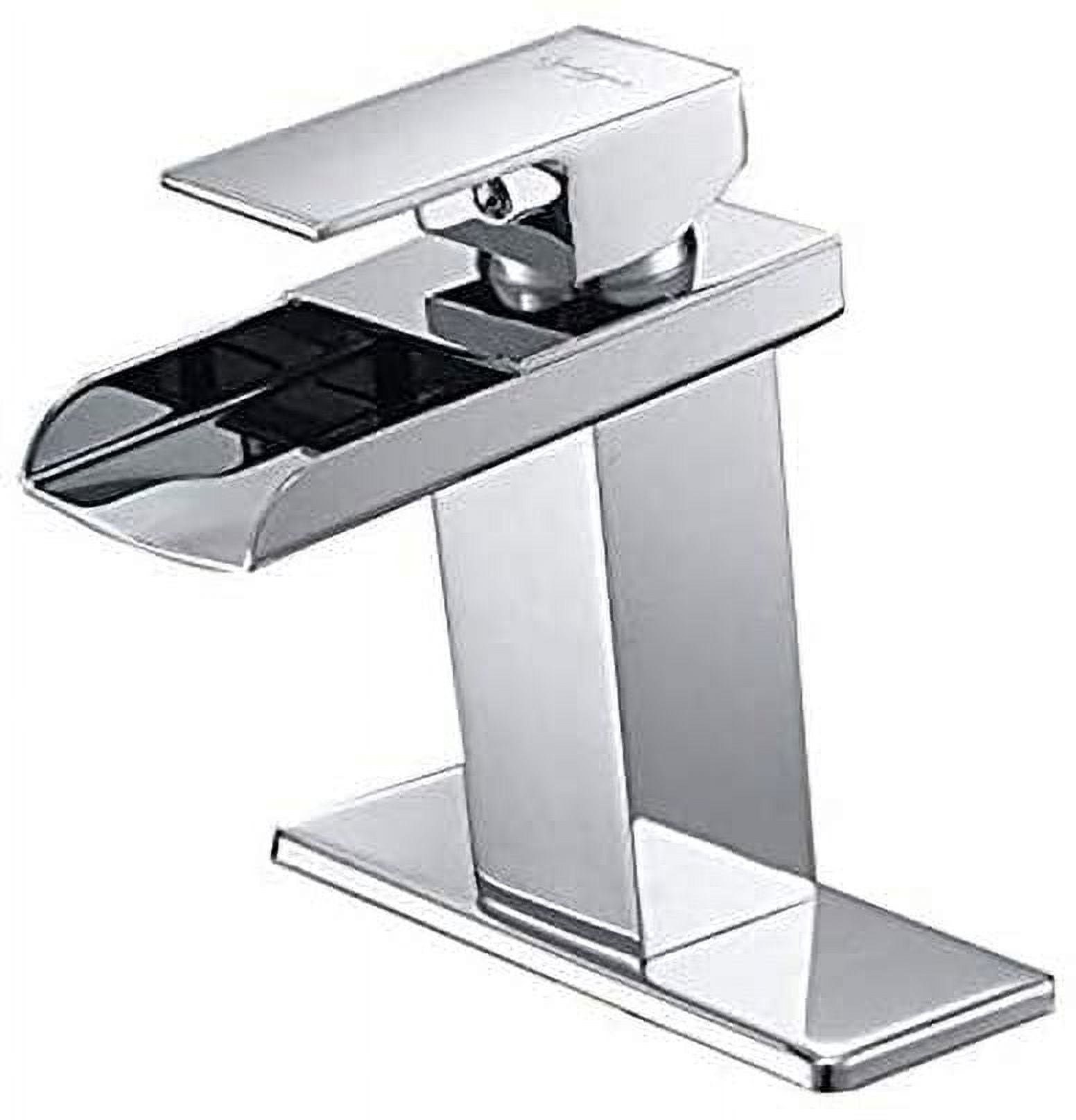 Polished Chrome Waterfall Single-Handle 6.61" Bathroom Faucet