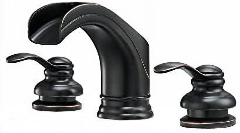 Oil-Rubbed Bronze 2-Handle Waterfall Bathroom Faucet