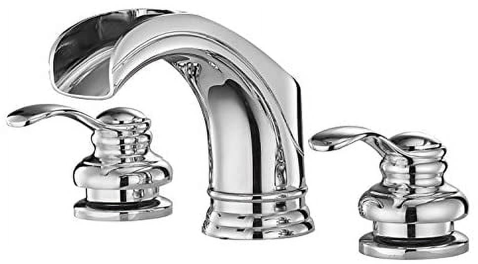 Brushed Nickel 8-Inch Waterfall Widespread 2-Handle Bathroom Faucet