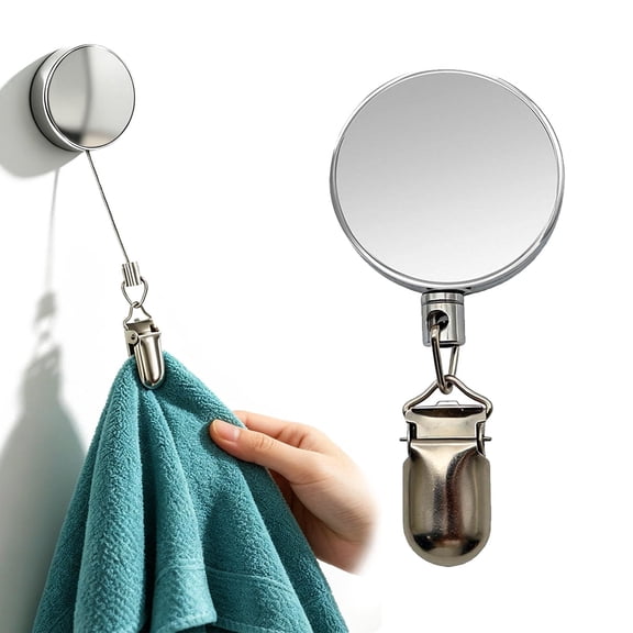 BWFZHDH Retractable Towel Clip - Metal Kitchen Towel Holder, No Drill for Kitchen and Bathroom
