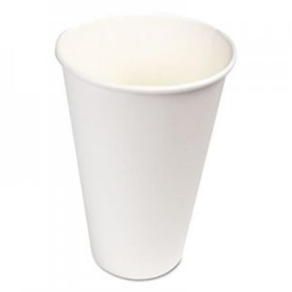 BWK 16 oz Paper Hot Cups, White